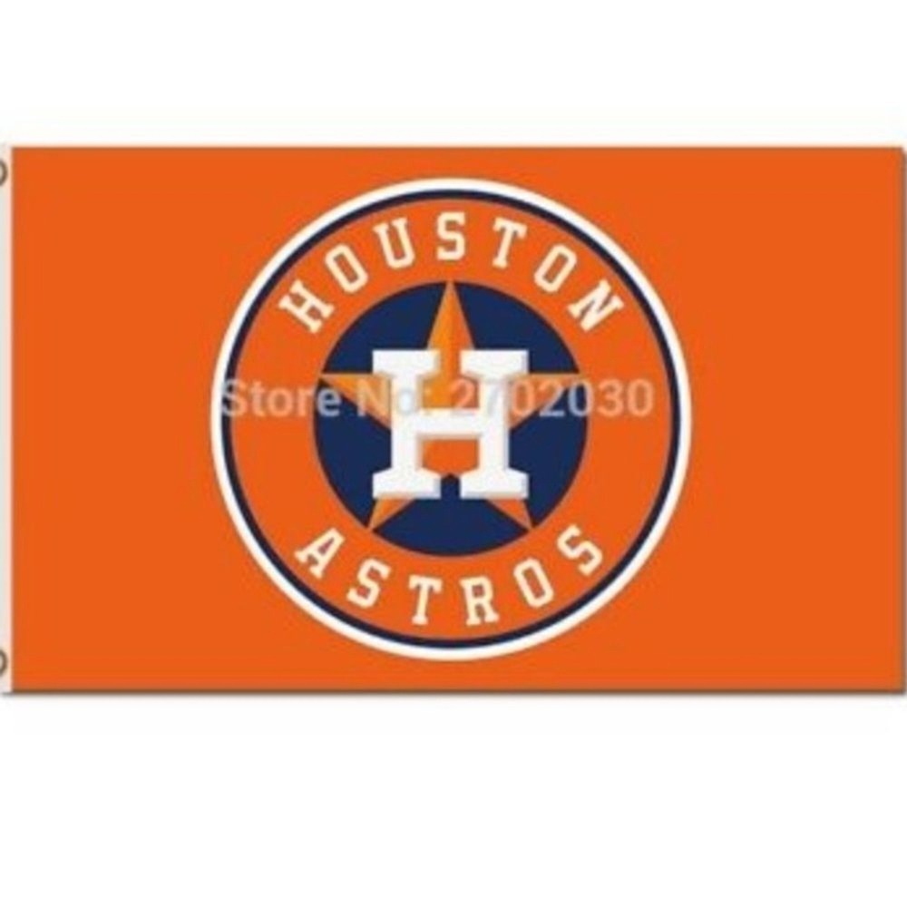 Houston Astros‎ Flag Orange Navy Blue Baseball Team Logo Outdoor Indoor Mancave
